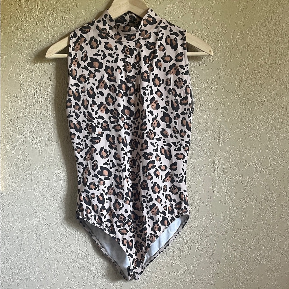 Zara Animal Print High Neck Bodysuit